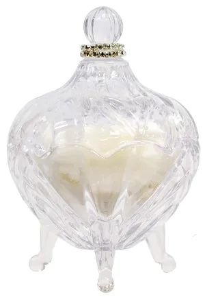 Lady Primrose Tryst Footed Powder Jar with Dusting Silk