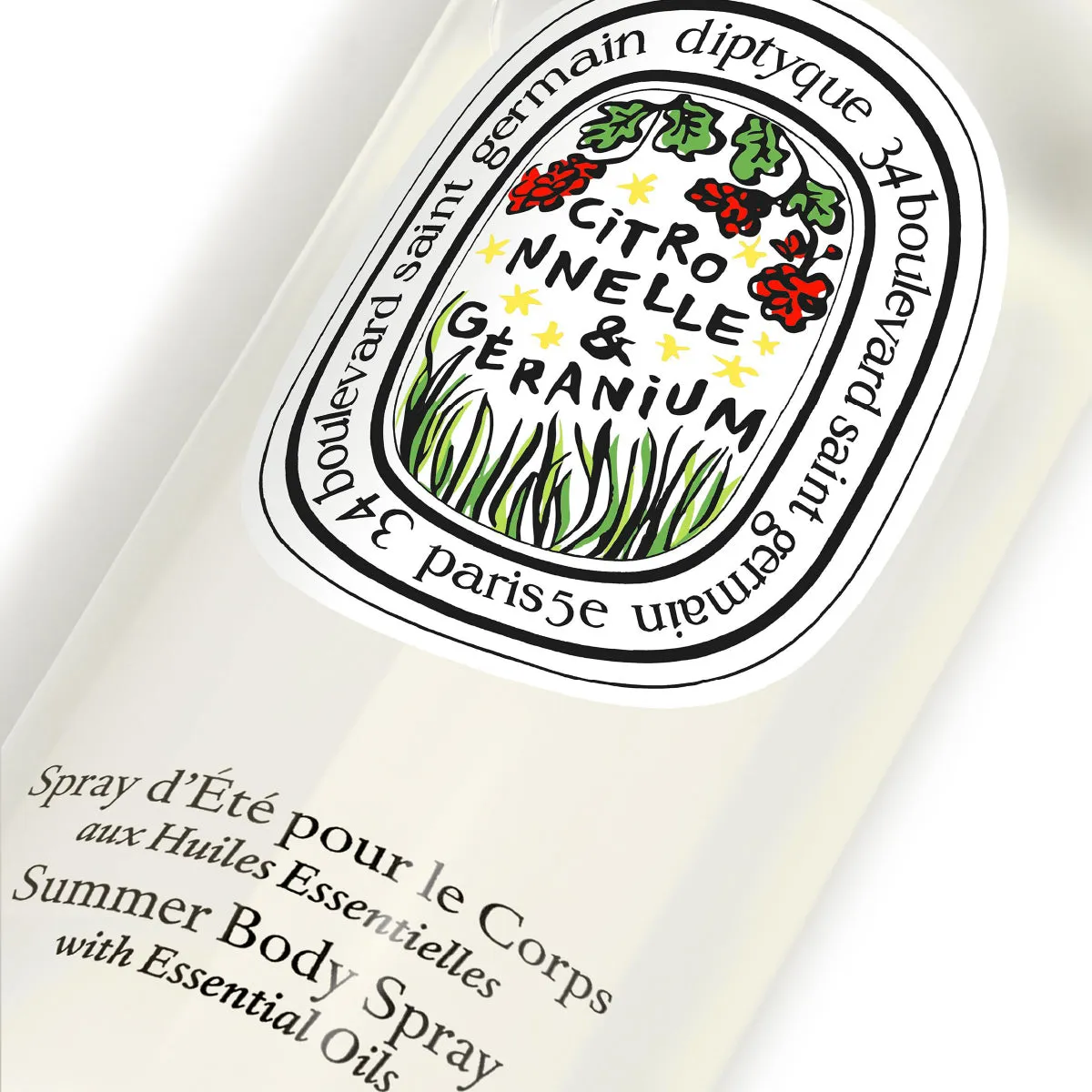 Lemongrass & Geranium - Summer body spray with essential oils