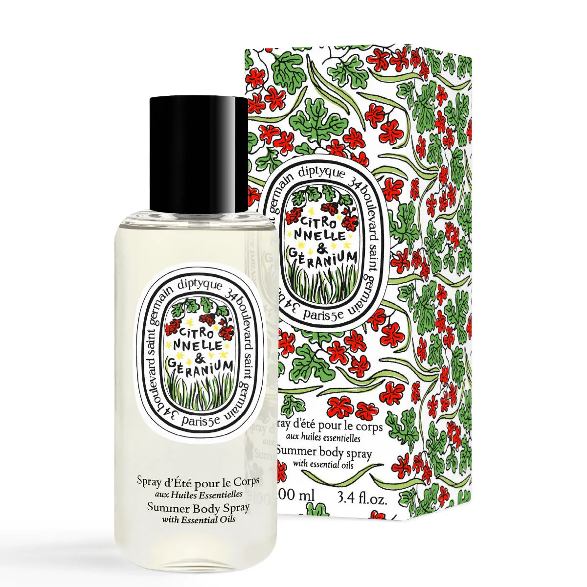 Lemongrass & Geranium - Summer body spray with essential oils