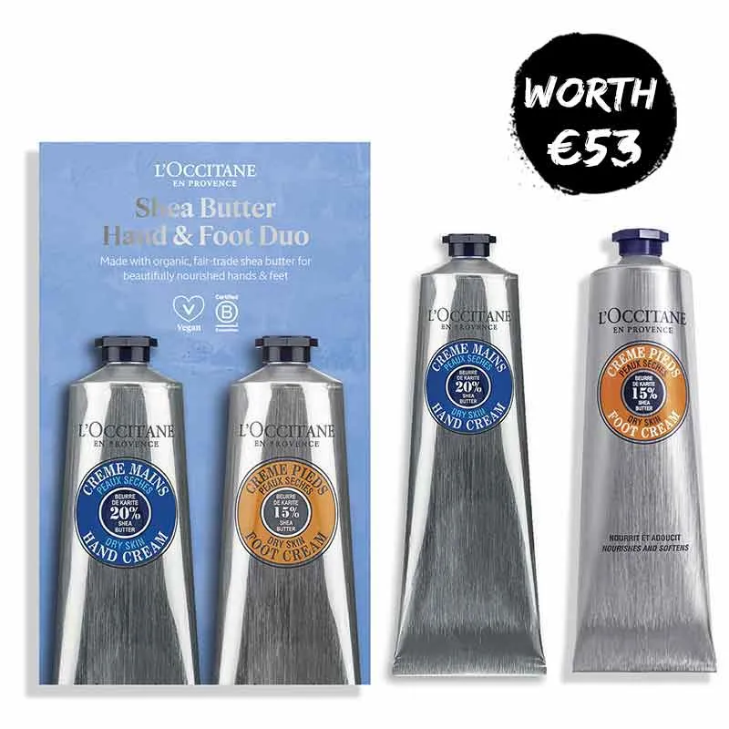L'OCCITANE Shea Butter Hand Cream & Foot Cream Duo