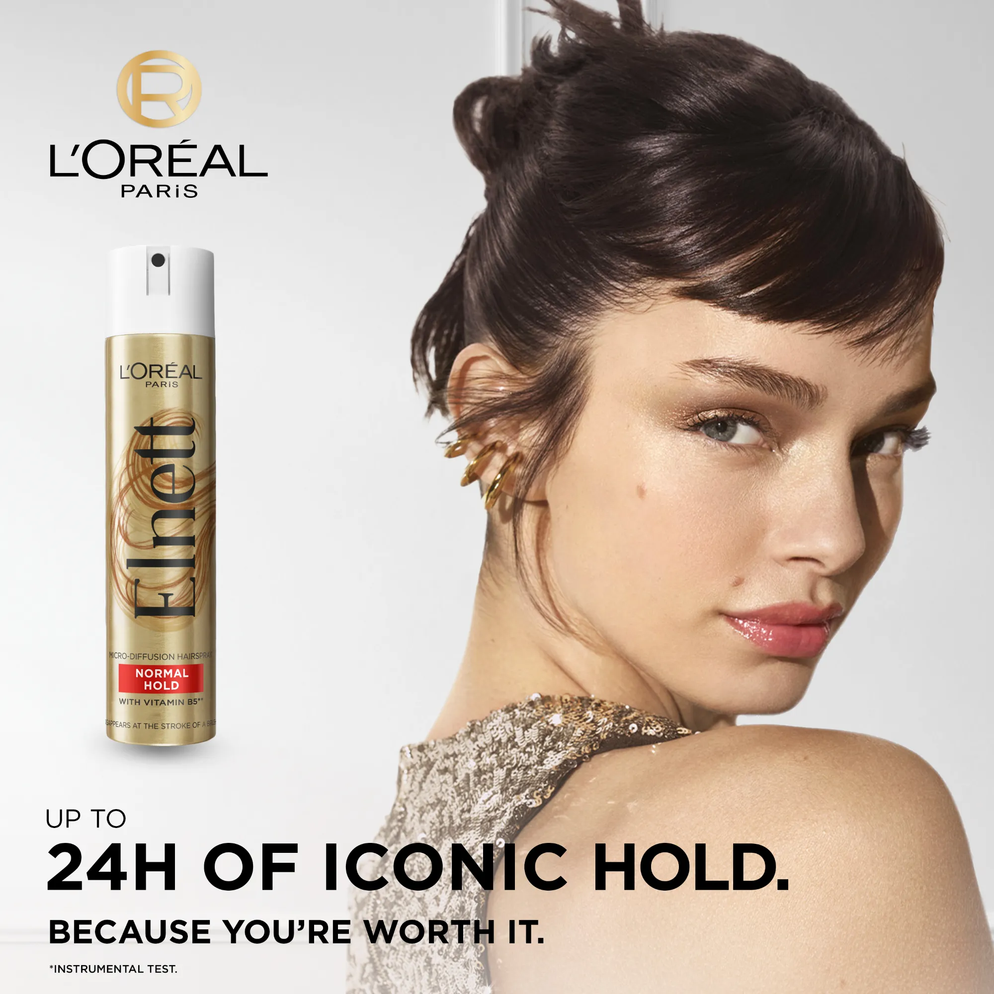 L'Oral Elnett Satin Normal Strength Hairspray 200ml