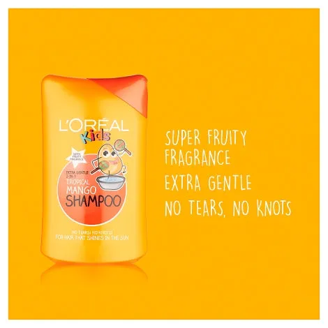 L'Oreal Kids Extra Gentle 2-in-1 Tropical Mango Shampoo 250ml