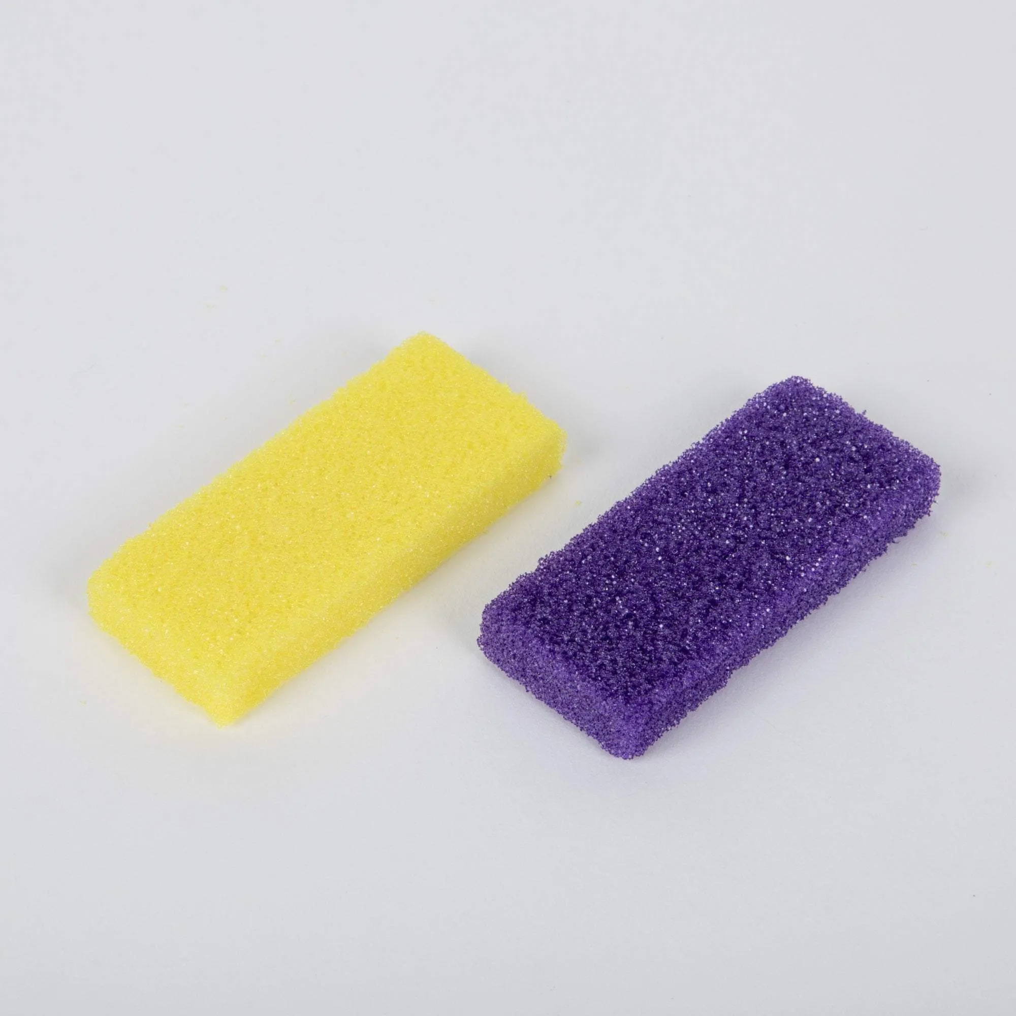 Mini Pumice Pads, Medium Grit, Purple and Yellow, 40 pack