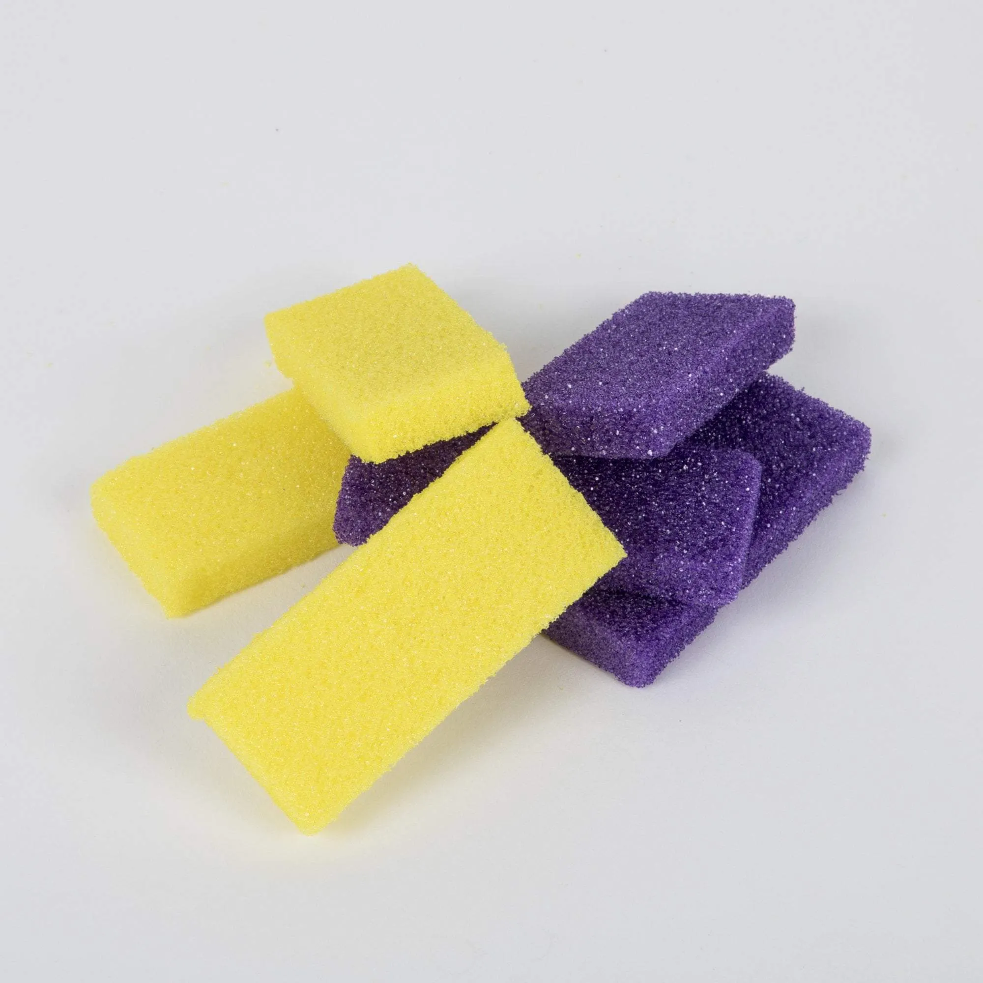 Mini Pumice Pads, Medium Grit, Purple and Yellow, 40 pack