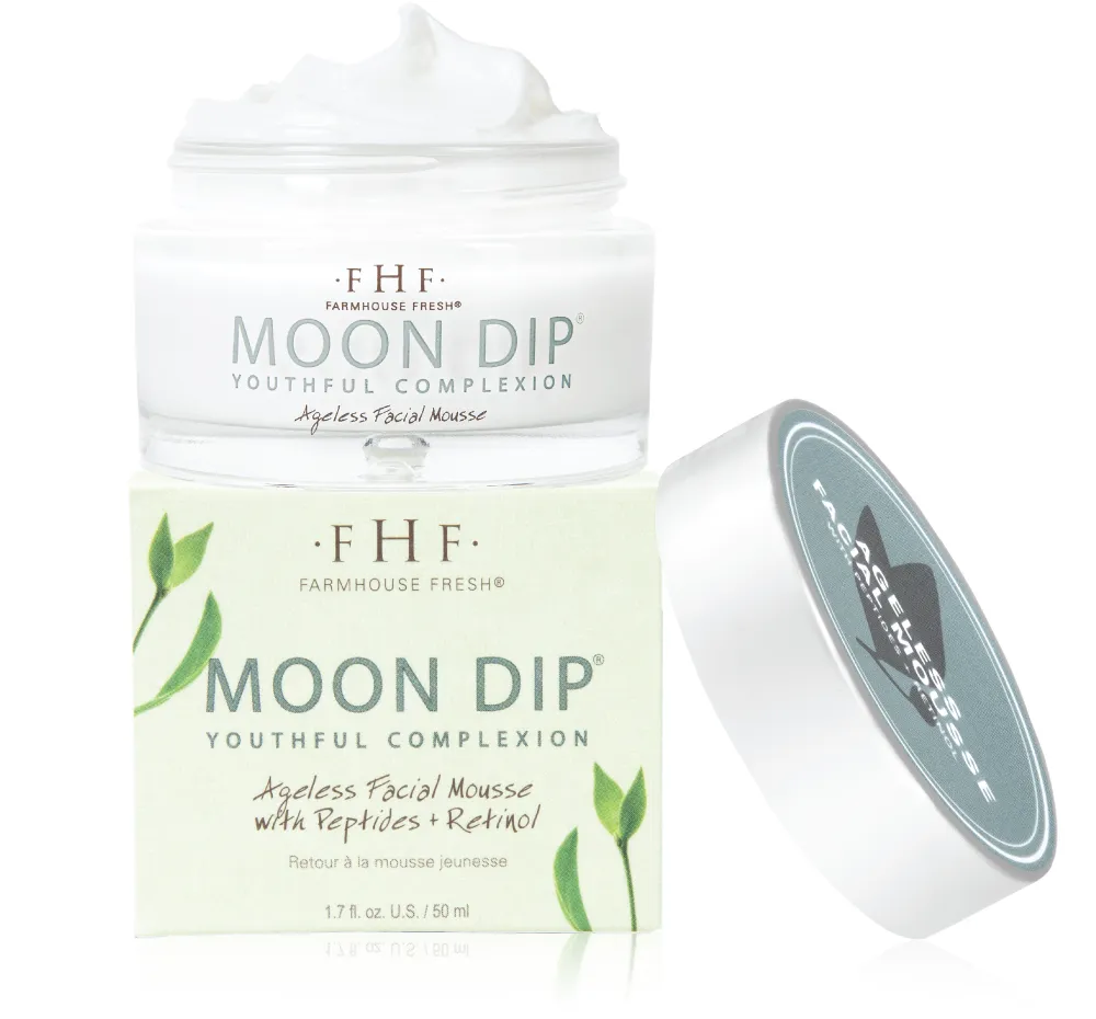 Moon Dip? Youthful Complexion Ageless Facial Mousse with Peptides   Retinol | Farmhouse Fresh