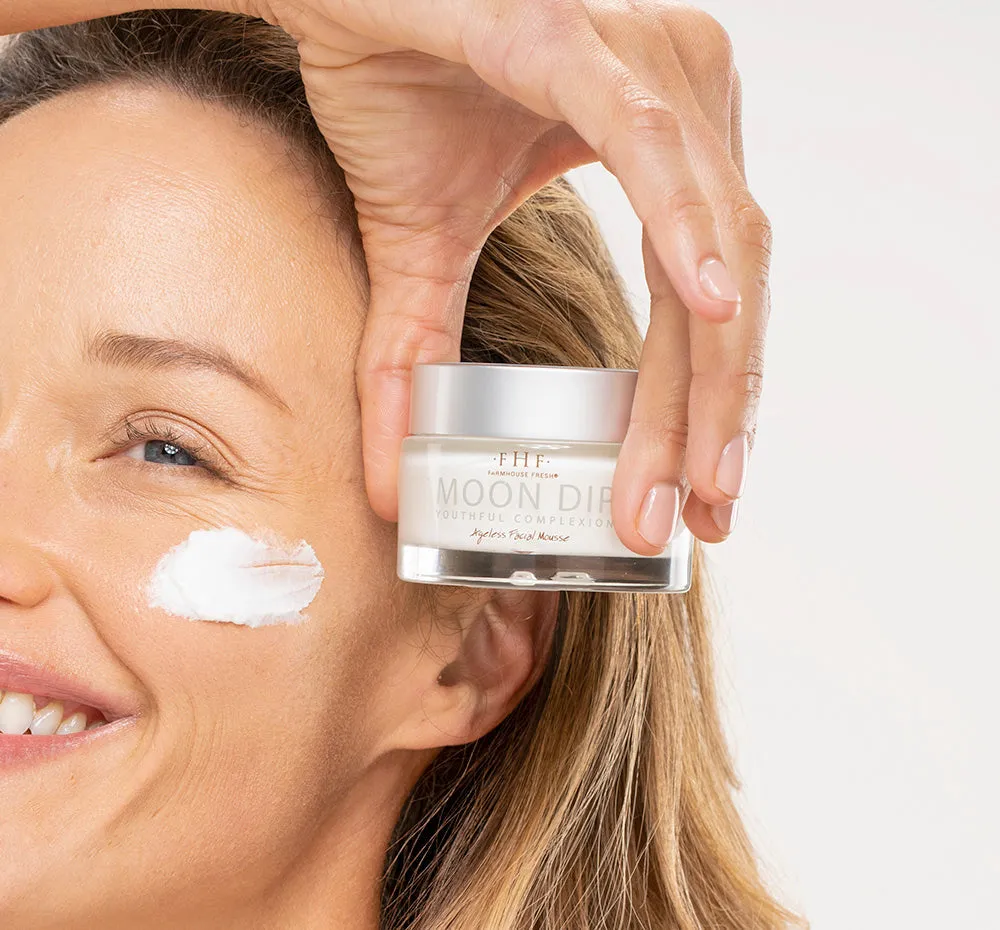 Moon Dip? Youthful Complexion Ageless Facial Mousse with Peptides   Retinol | Farmhouse Fresh