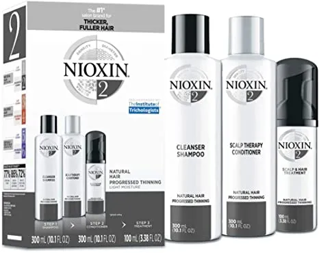 Nioxin System 2 Starter Kit | Now Save 36% 300ml Cleanser ;150ml Scalp Therapy & 100ml Scalp Treatment