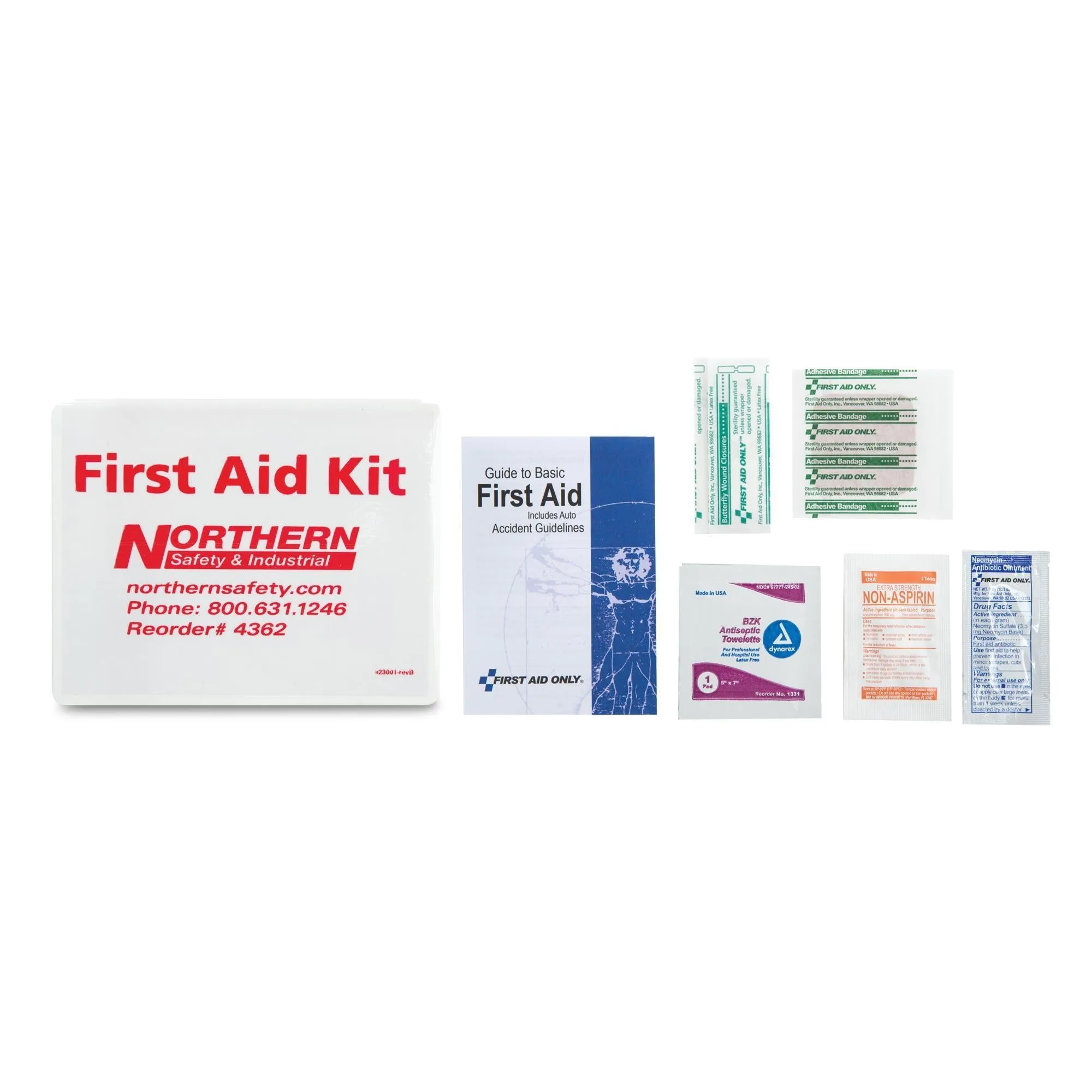 Northern Safety  and  Industrial 21pc Personal First Aid Kit