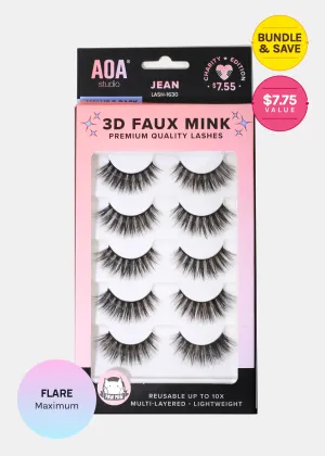 Paw Paw: 3D Faux Mink Lashes - Jean 5-Pack