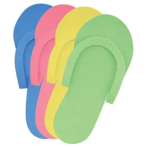 Pedicure Slippers, Assorted, 12 pair- non slip