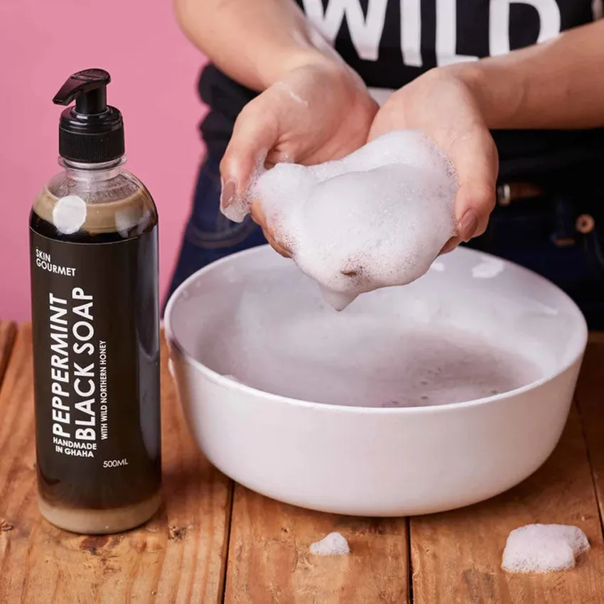 Peppermint Black Soap with Wild Honey
