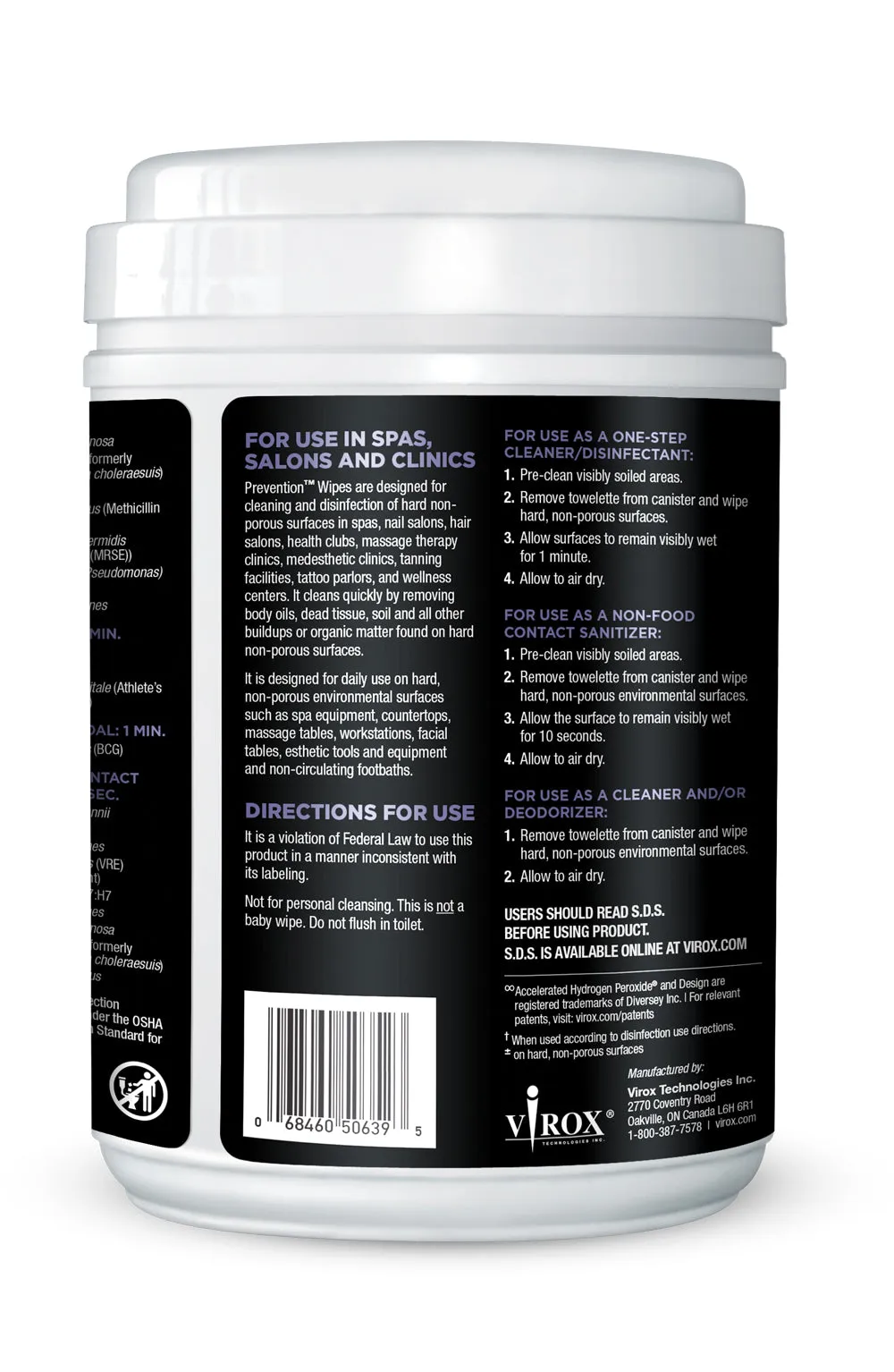 Prevention One-Step Disinfectant Cleaner Wipes, 160 ct