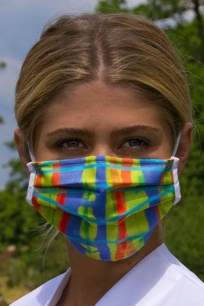 Printed Pleated Wellness Face Mask by Fashionizer Spa Uniforms