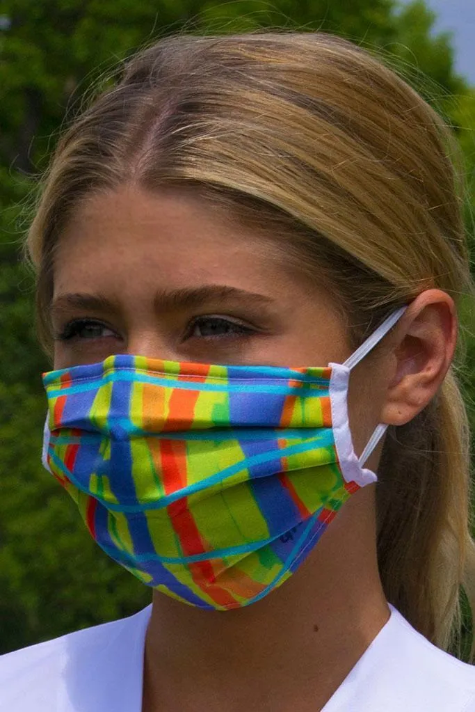 Printed Pleated Wellness Face Mask by Fashionizer Spa Uniforms