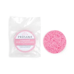 Prosana Compressed Sponges, Round, Pink