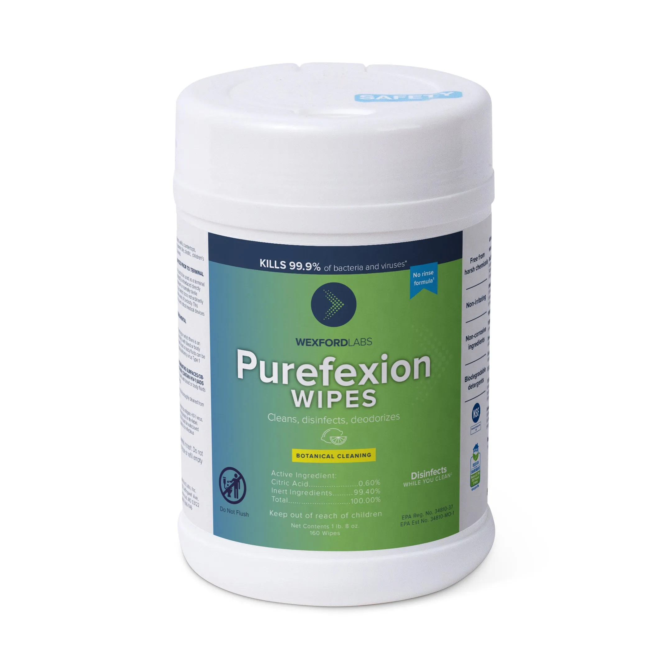 Purefexion Disinfectant Wipes, 160 ct