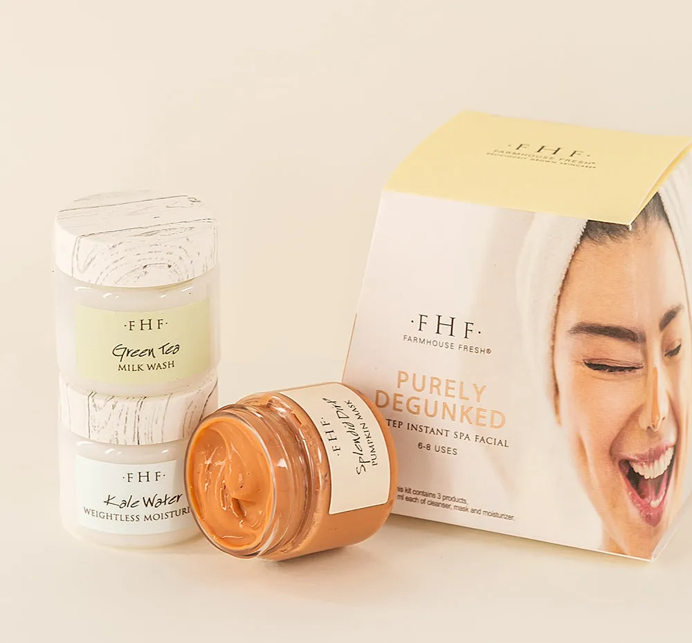 Purely Degunked 3-step Instant Spa Facial | Farmhouse Fresh