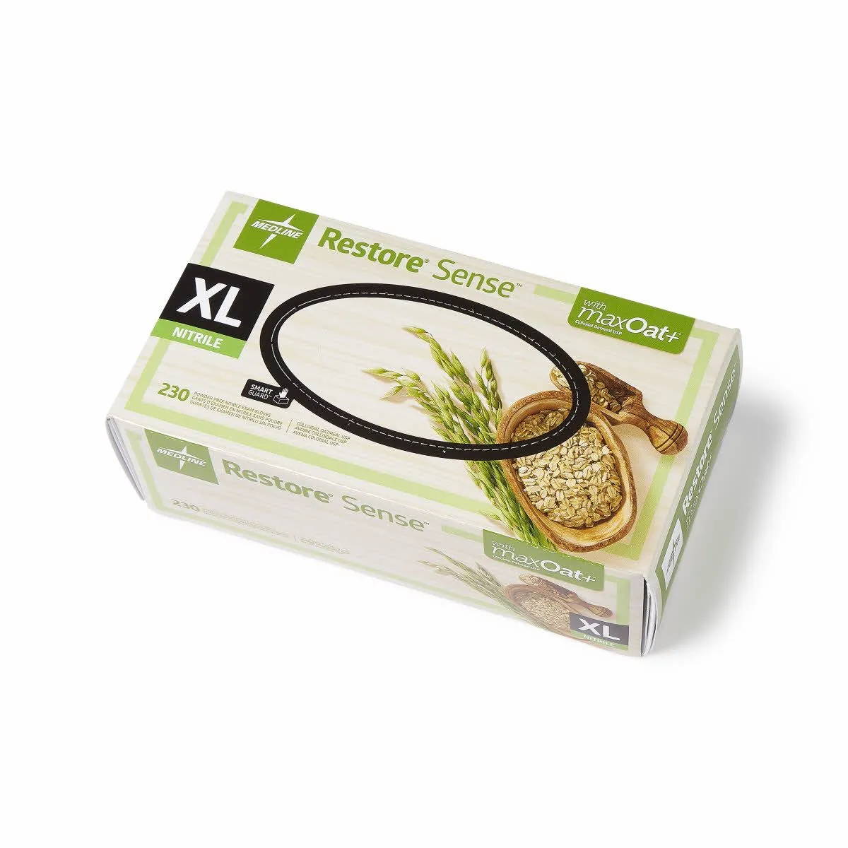 Restore maxOat  Nitrile Gloves, Green, 250 ct