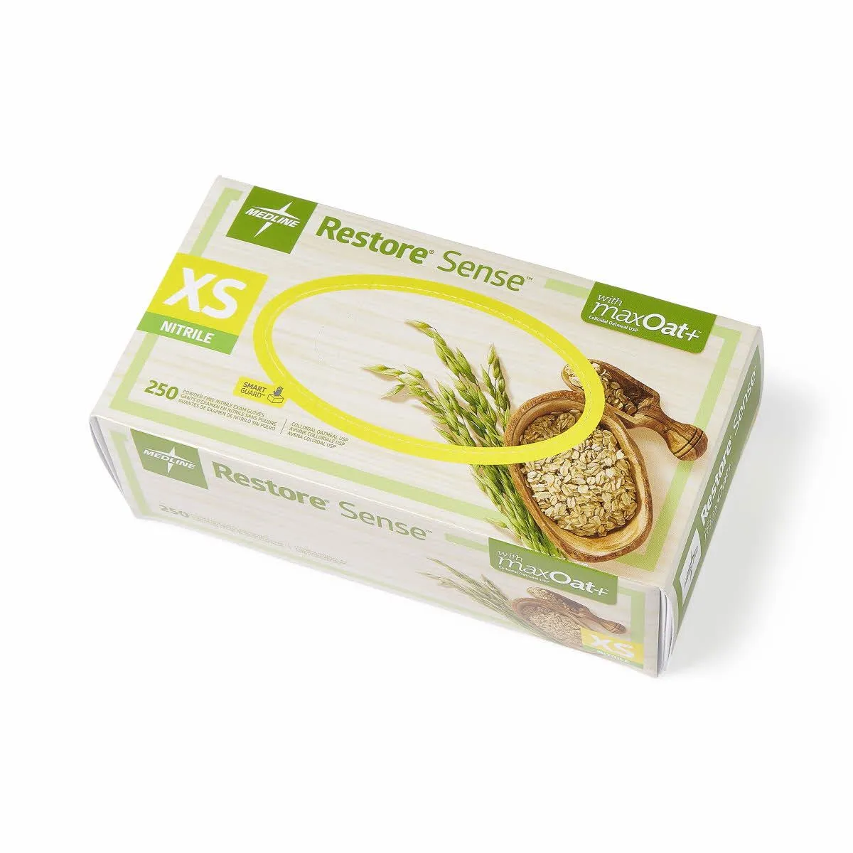 Restore maxOat  Nitrile Gloves, Green, 250 ct