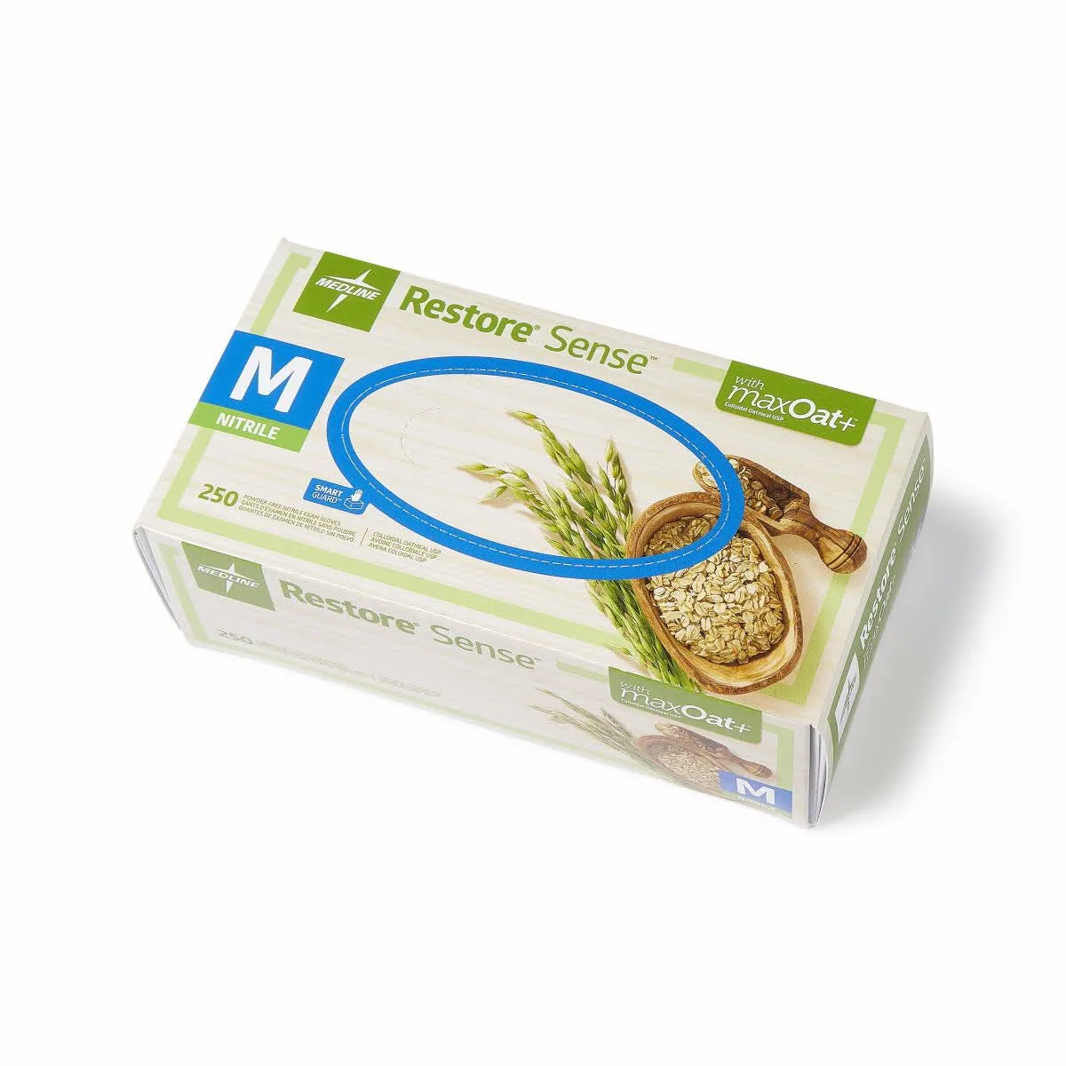 Restore maxOat  Nitrile Gloves, Green, 250 ct