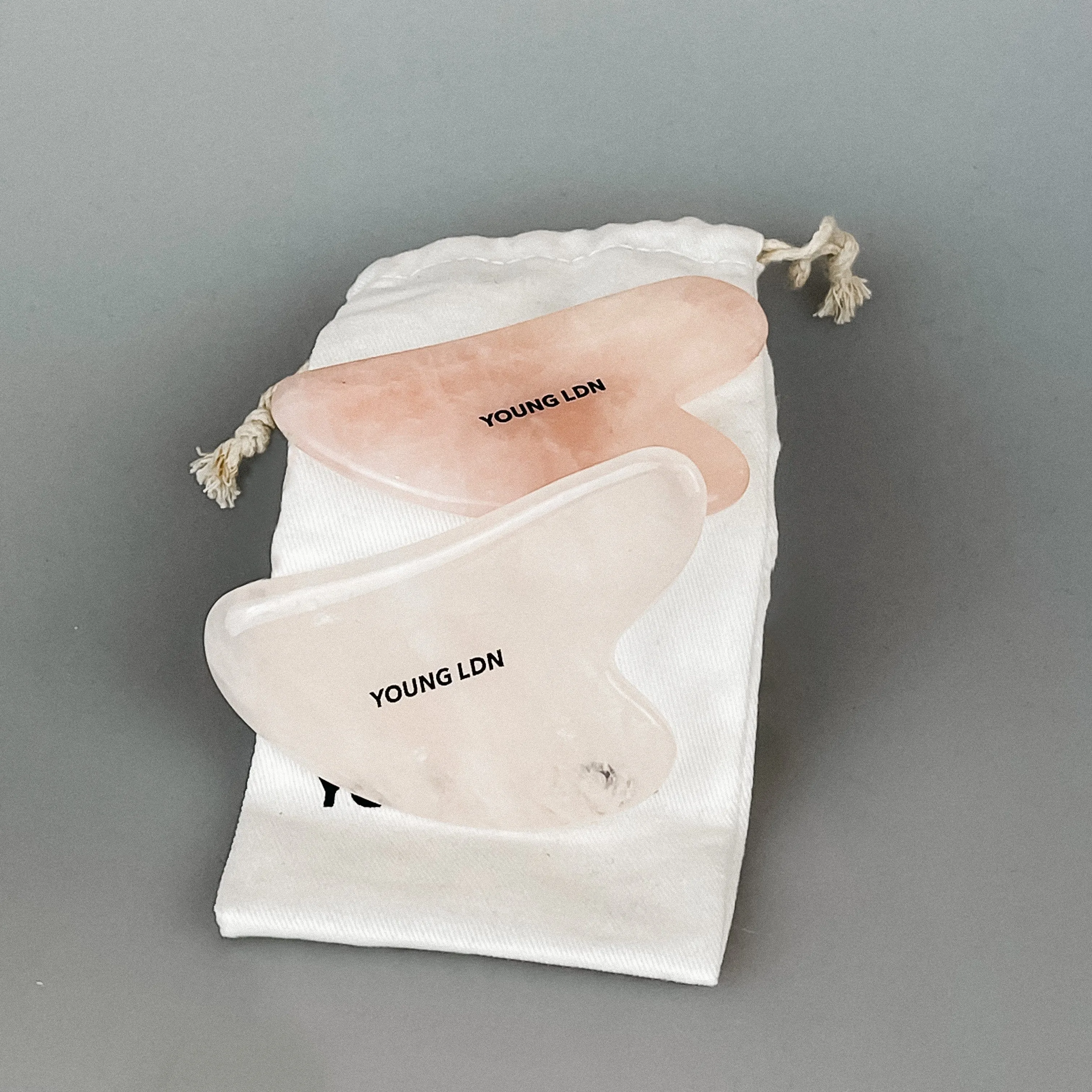 Rose Quartz Gua Sha Stone Set
