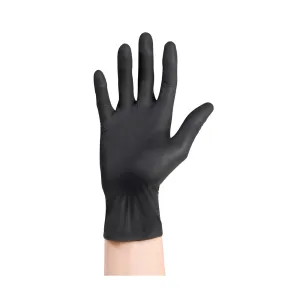 Sanek Black Nitrile Gloves, 100 ct