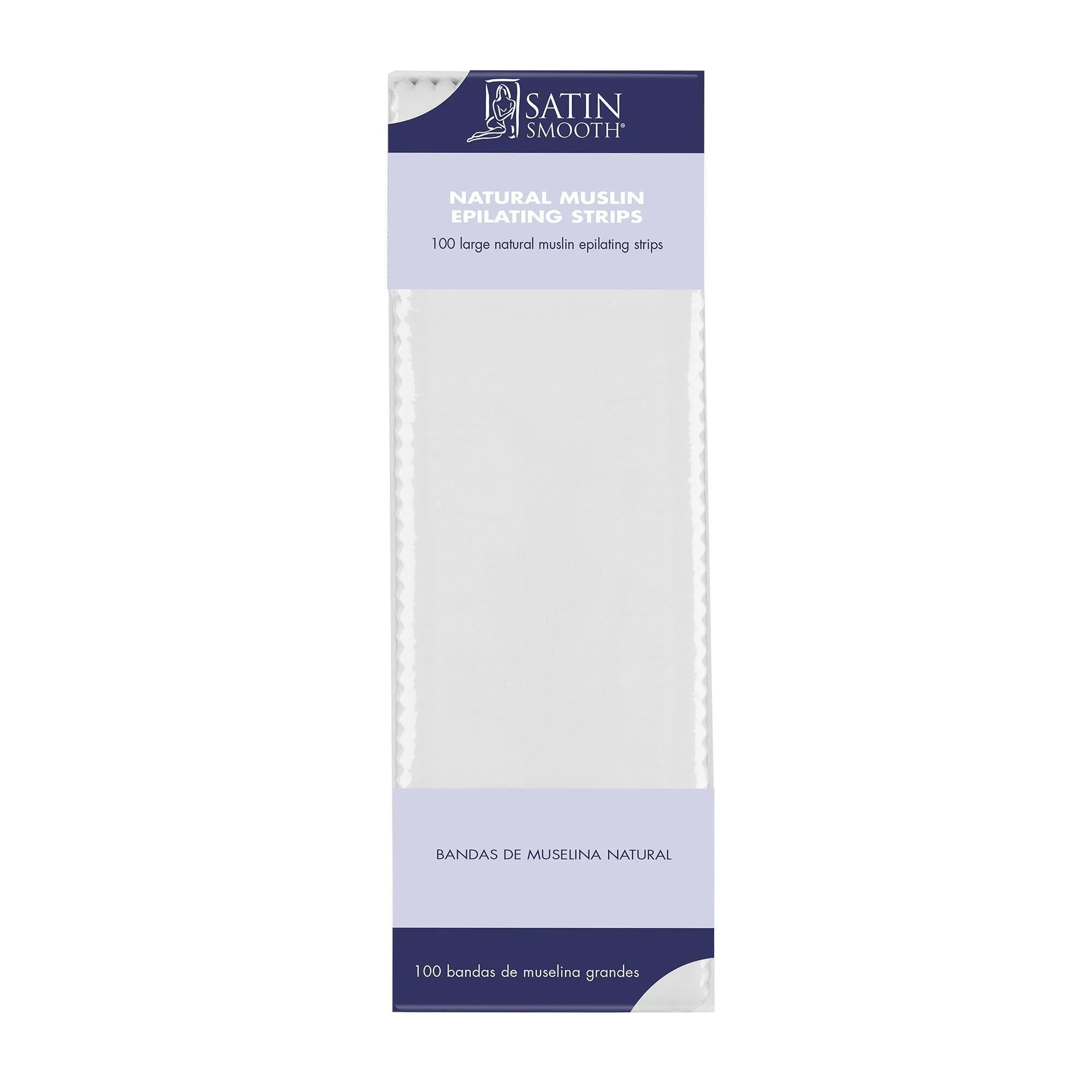 Satin Smooth Muslin Strips, Large, 100 pc