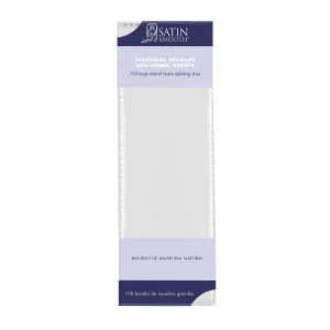 Satin Smooth Muslin Strips, Large, 100 pc