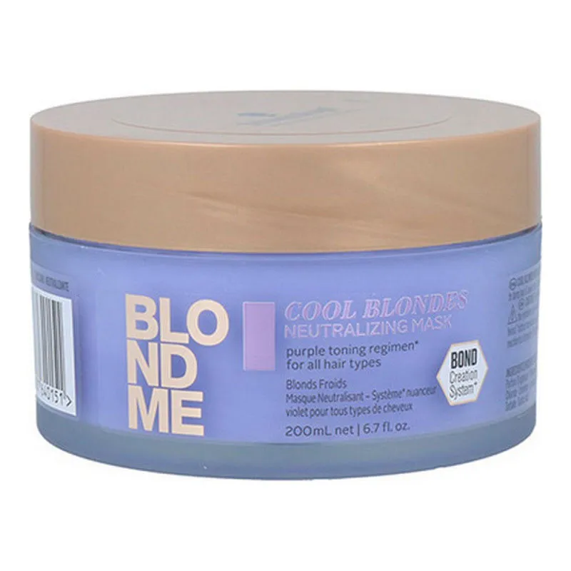 Schwarzkopf BLONDME Cool Blondes Neutralizing Mask Purple toning regiment for all hair types 200ML