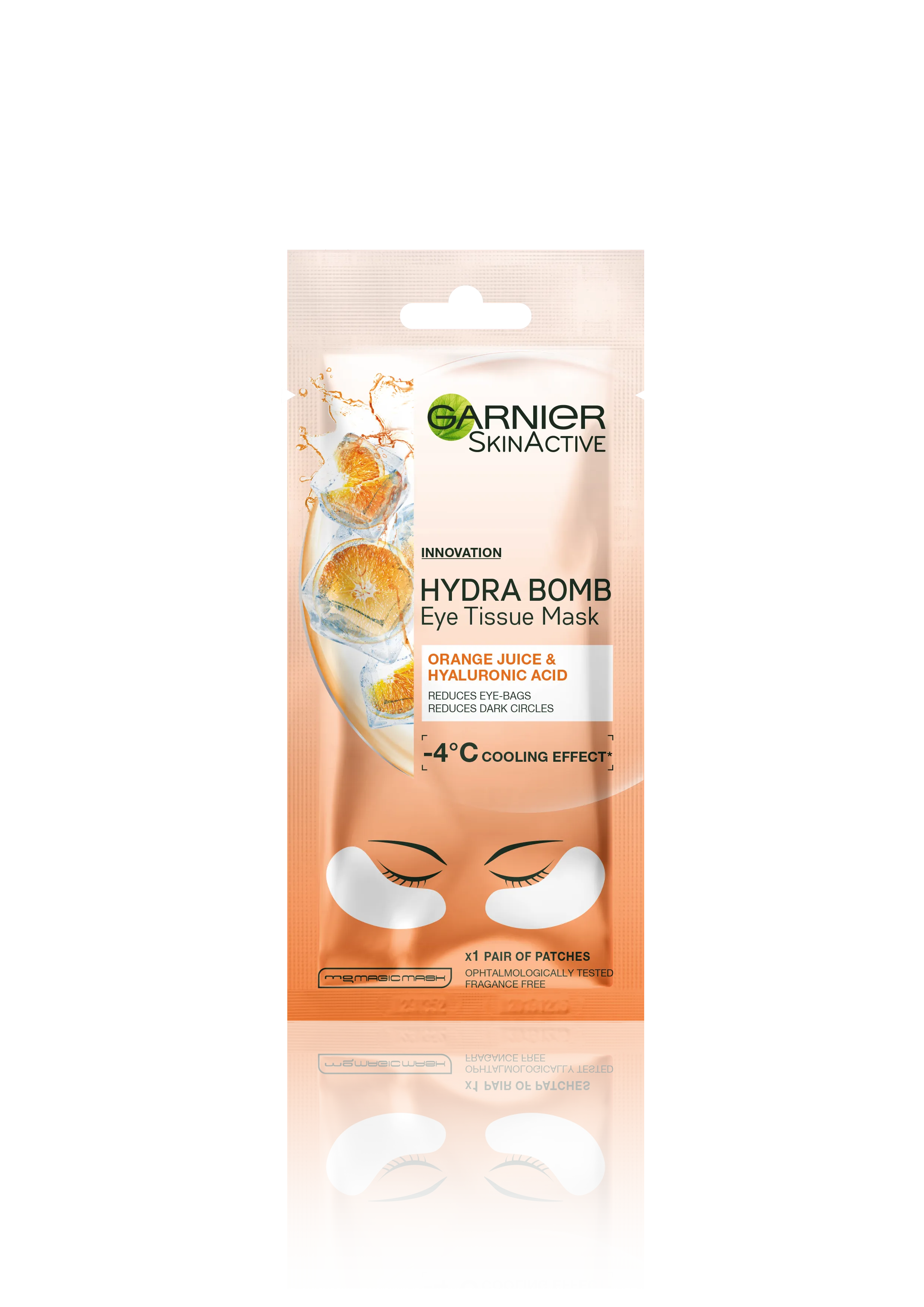 Skin Active Hydra Bomb Anti Dark-Circles Eye Tissue Mask With Orange Juice & Hyaluronic Acid