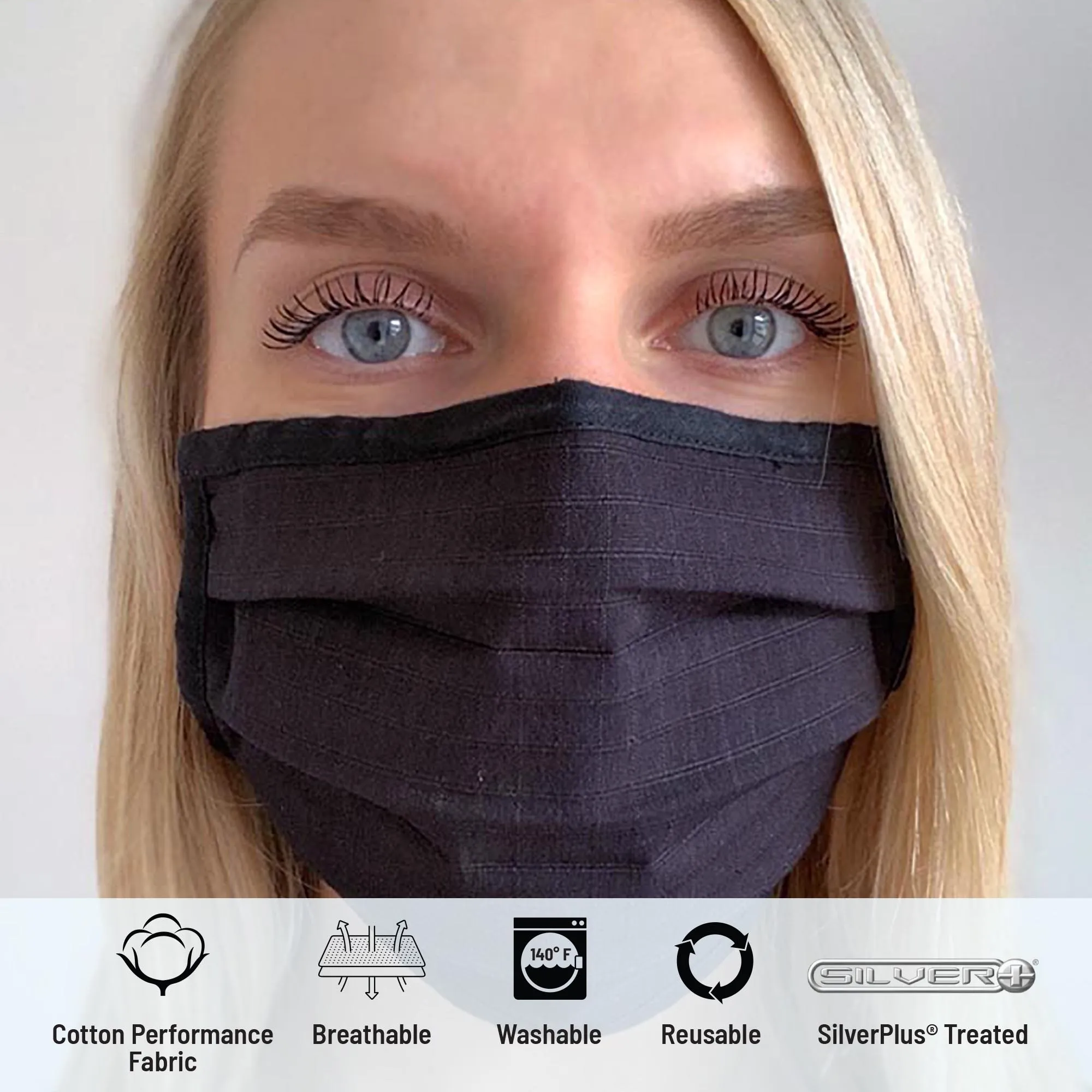 Solid Pleated Wellness Face Mask by Fashionizer Spa Uniforms