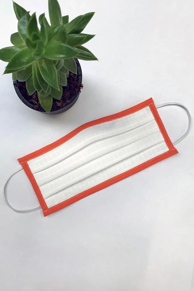 Solid with Trim Pleated Wellness Face Mask by Fashionizer Spa Uniforms
