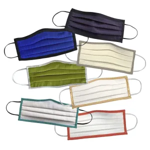 Solid with Trim Pleated Wellness Face Mask by Fashionizer Spa Uniforms