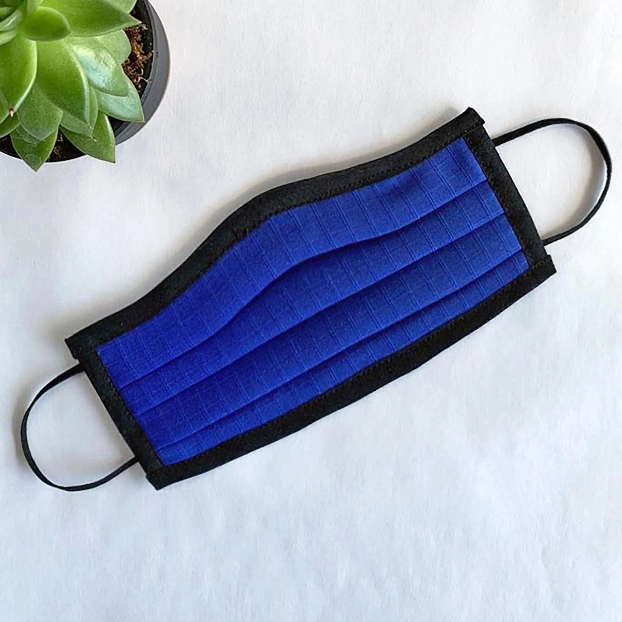 Solid with Trim Pleated Wellness Face Mask by Fashionizer Spa Uniforms