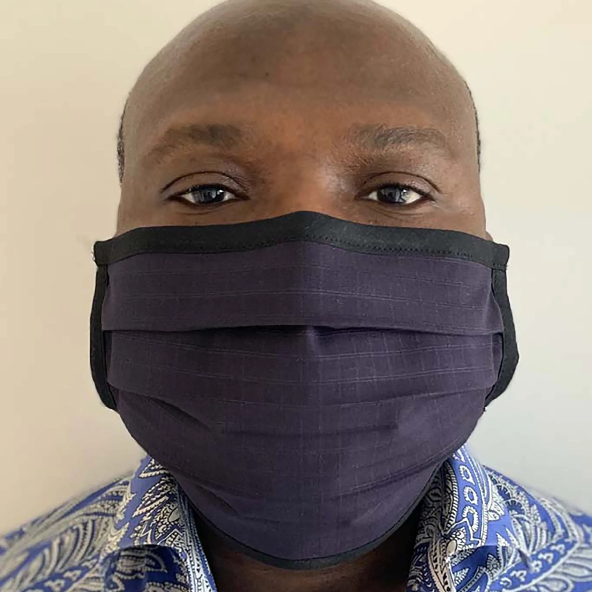 Solid with Trim Pleated Wellness Face Mask by Fashionizer Spa Uniforms