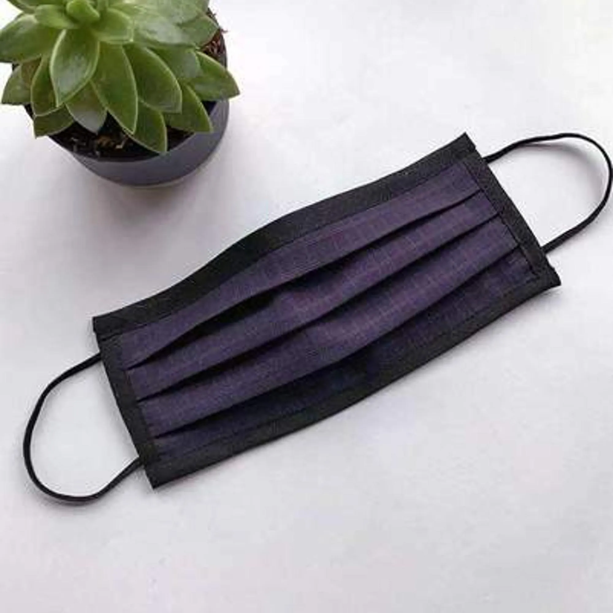 Solid with Trim Pleated Wellness Face Mask by Fashionizer Spa Uniforms