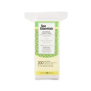 Spa Essentials Esthetic Wipes, 4x4, 200 ct