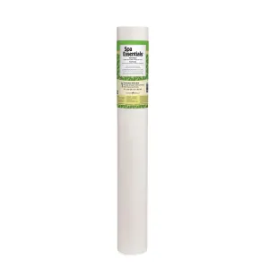 Spa Essentials Table Paper, Poly-Backed, White, 21" x 125'