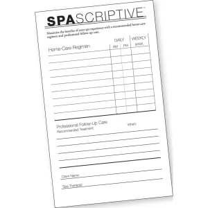 Spa Prescription Pad / Portrait