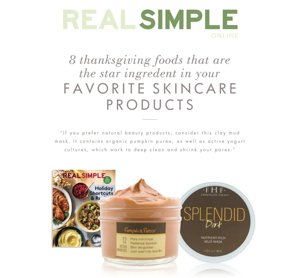 Splendid Dirt? Nutrient Mud Mask with Organic Pumpkin Puree | Farmhouse Fresh