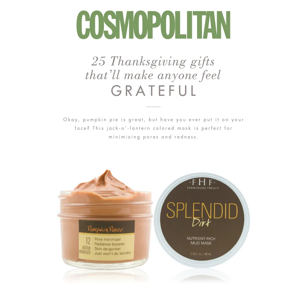 Splendid Dirt? Nutrient Mud Mask with Organic Pumpkin Puree | Farmhouse Fresh