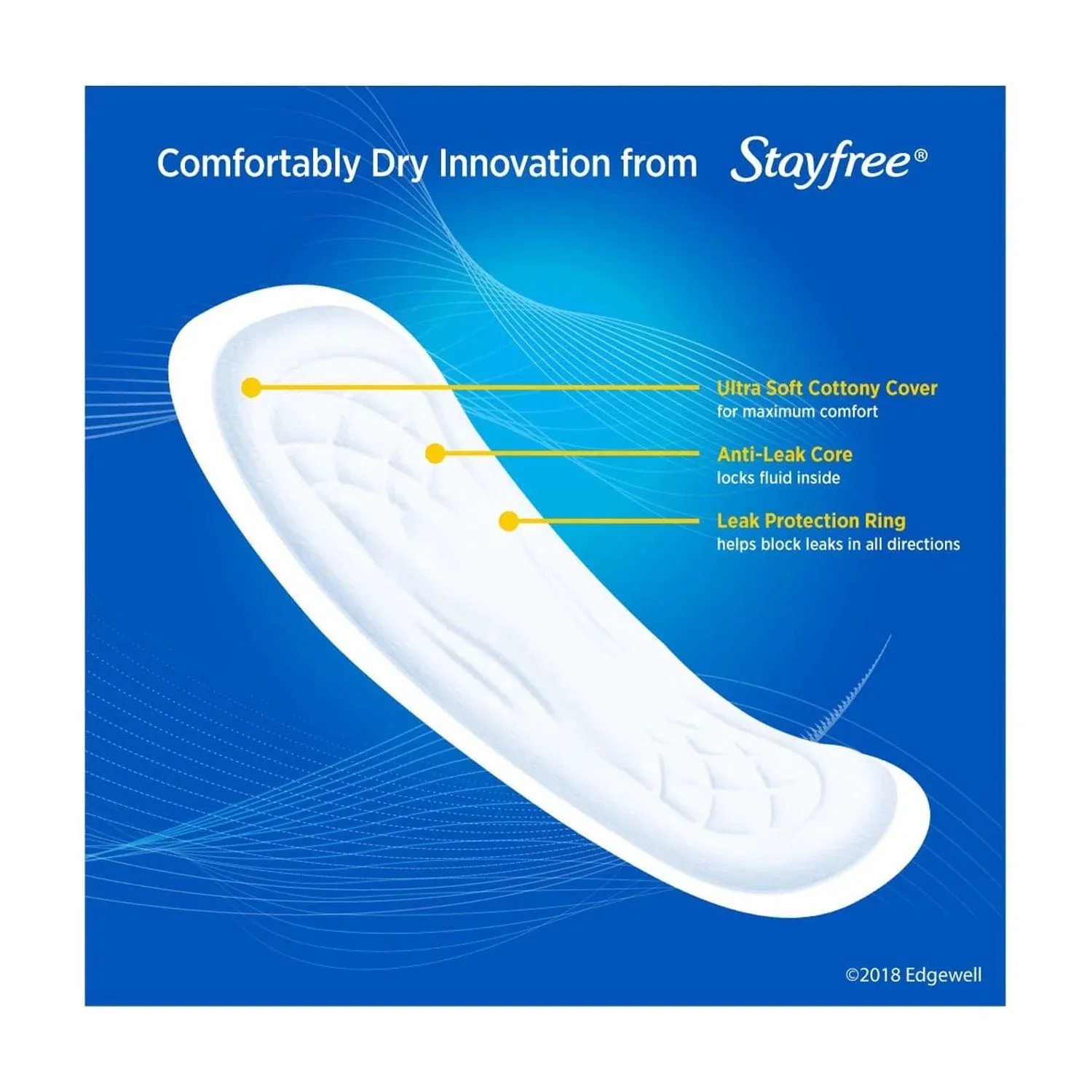Stayfree Maxi Pads, Classic, 22 ct.