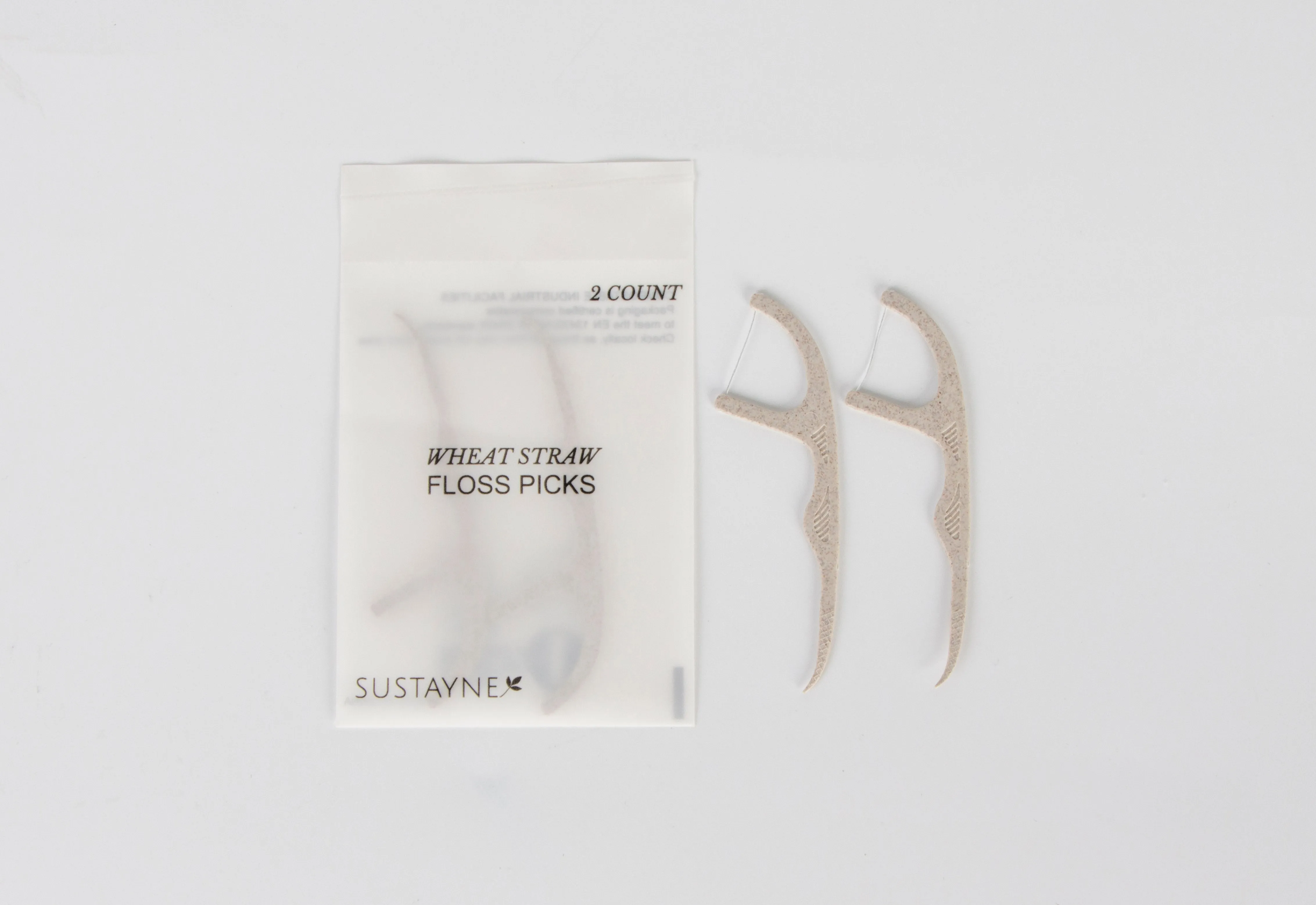 Sustayne Floss Picks, Wheat Straw