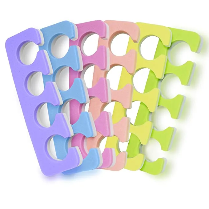 Toe Separators, Assorted, Two Toned, 120 pair