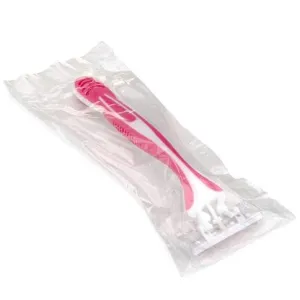 Triple Blade Swivel Pivot Razor, Pink & White, 24 ct