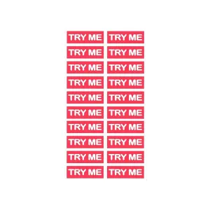 Try Me Sticker, Pink, 20 ct