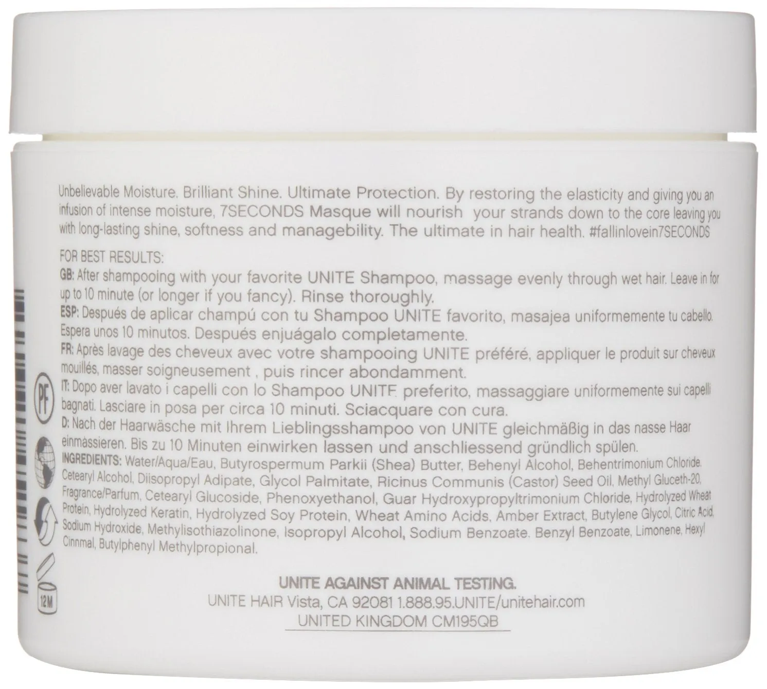 Unite 7 Seconds Mask 4 Oz