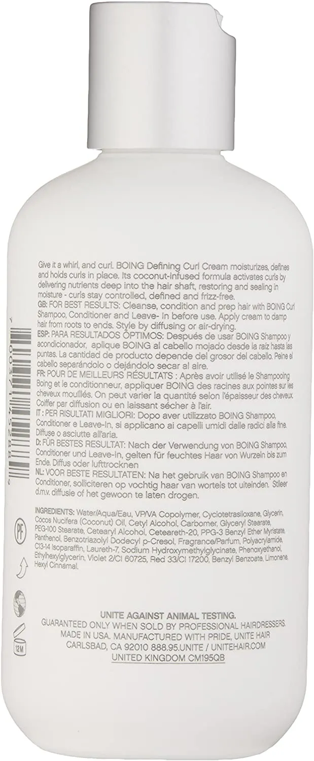 Unite Boing Defining Curl Cream 8 Oz